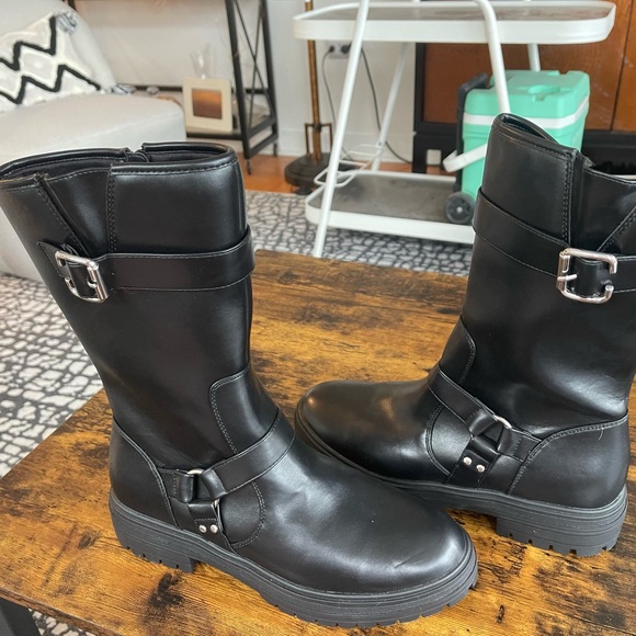 GAP Black Combat & Moto Boots - Picture 9 of 9